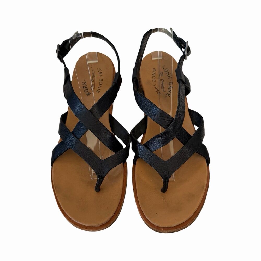 Kork Ease Yarbrough Sandals Womens Size 9 Tan Leather Strappy Comfort Flats - Picture 9 of 9